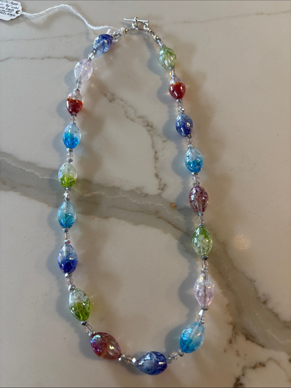 Multicolor Glass Bead Necklace - Women's Jewelry